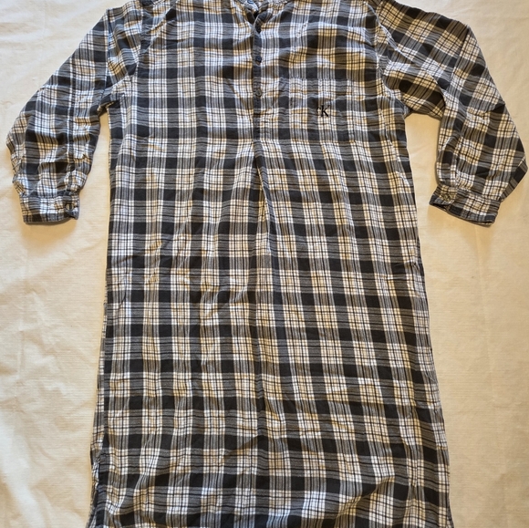 Calvin Klein Men’s Flannel Night shirt Long Sleeve Button Eclectic Grandpa Y2K - Picture 2 of 5